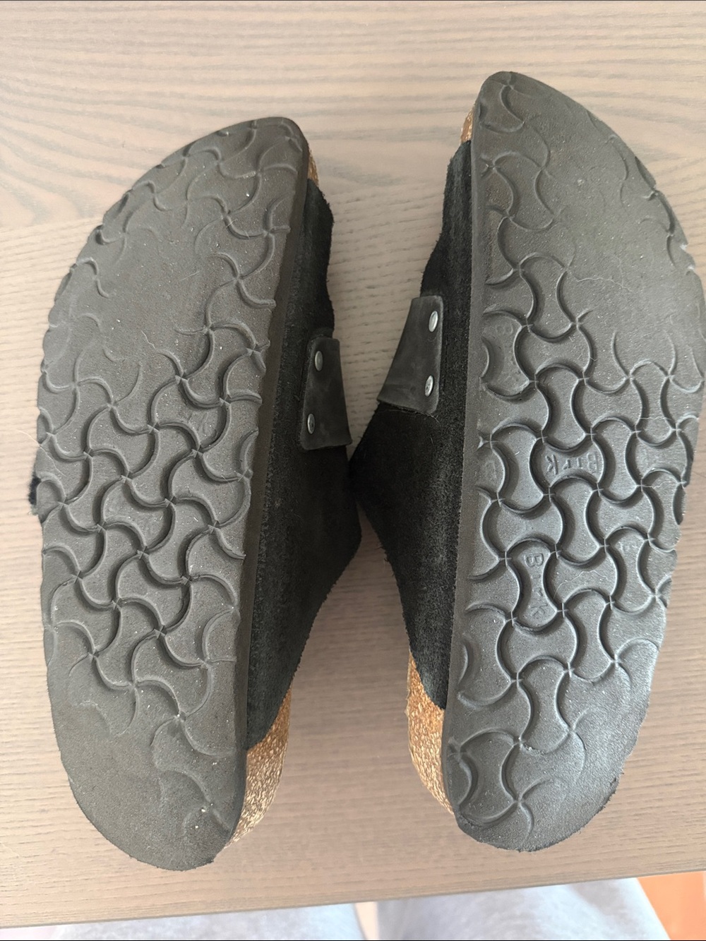 Birkenstock Kyoto Slide Black Suede Crossover Strap Sandals - Picture 3 of 5